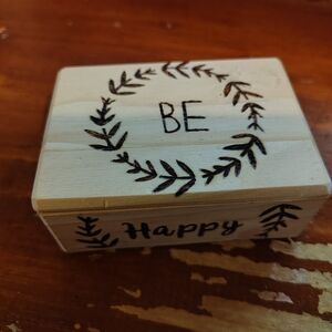 Decorative Wooden Box with Engraved Design